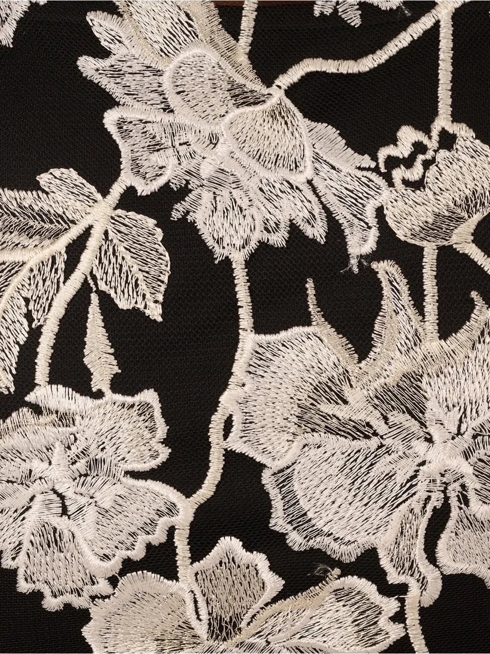 Adrianna Papell SZ 20 NWT Black Ivory Floral Embroidered Cocktail Dress GALA MOB